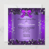 Invitation Masquerade Purple Parties scintillant High Heures (Dos)
