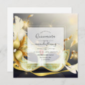Invitation Masquerade Quinceañera (Devant / Derrière)