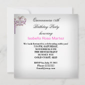 Invitation Masquerade Quinceanera 15 rose fête d'anniversaire (Dos)