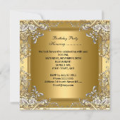Invitation Masquerade Quinceanera 15e anniversaire Masque Or  (Dos)
