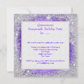 Invitation Masquerade Quinceanera 15e Chaussure Tiara violet (Dos)