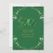 Invitation Masquerade Quinceañera Emerald Green Floral Gold (Dos)