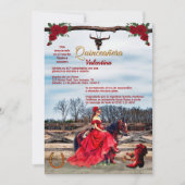 Invitation Masquerade Ranch Quinceañera Tu Foto (Devant)