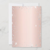 Invitation Masquerade rose or argent parties scintillant vip  (Dos)