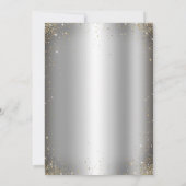 Invitation Masquerade Sparkly Parties scintillant or argent Q (Dos)