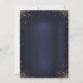 Invitation Masquerade Sparkly Parties scintillant or bleu Qui (Dos)