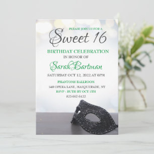 Invitation Masquerade Sweet 16