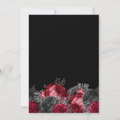 Invitation Masquerade Sweet 16 Black Red Gold 16e anniversair (Dos)