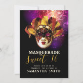 Invitation Masquerade Sweet 16 Party (Devant)