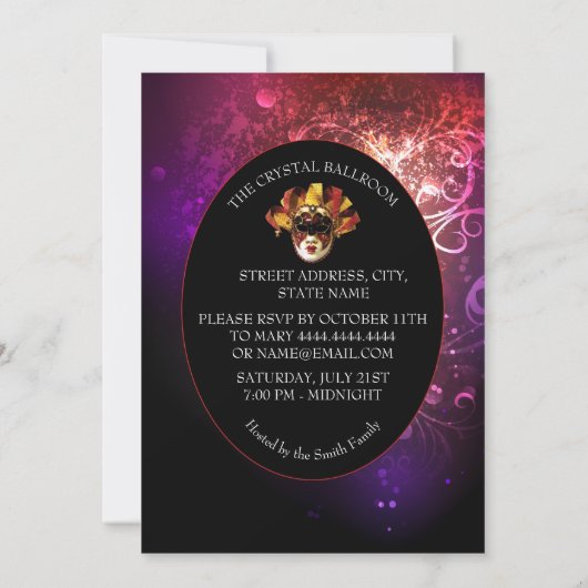 Invitation Masquerade Sweet 16 Party (Dos)