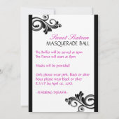 Invitation Masquerade Sweet sixteen (Dos)