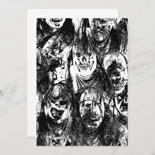 Invitation Masques déplaisants (Devant / Derrière)