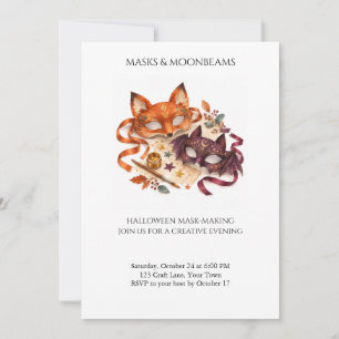 Invitation Masques et Rayons de Lune Atelier de Fabrication d
