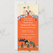INVITATION MASQUES ET ROCOCO LADY MARDI GRAS MASQUERADE PARTI (Dos)
