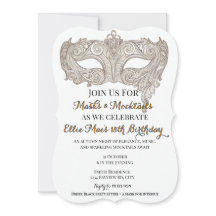 Masques & Mocktails Gold Masquerade Anniversaire