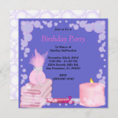 Invitation Massage de Bath de spa et partie doux MIGNONS (Devant / Derrière)