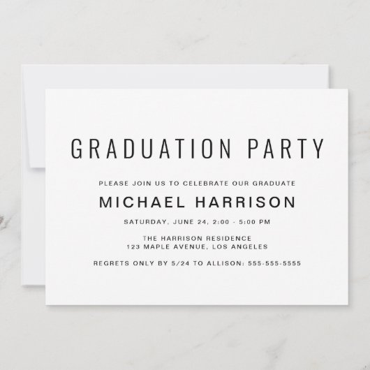 Invitation Massive It Photo Masters Diplôme de Graduation Par (Dos)