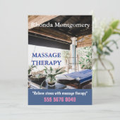 Invitation Massothérapeute Circulaire de publicité commercial (Debout devant)