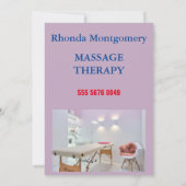 Invitation Massothérapeute Circulaire de publicité commercial (Dos)