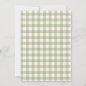 Invitation Mastered 1st Year Sage Green Gingham Birthday (Dos)