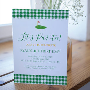 Invitation Masters Anniversaire Golf Thème pour Adulte Aîné