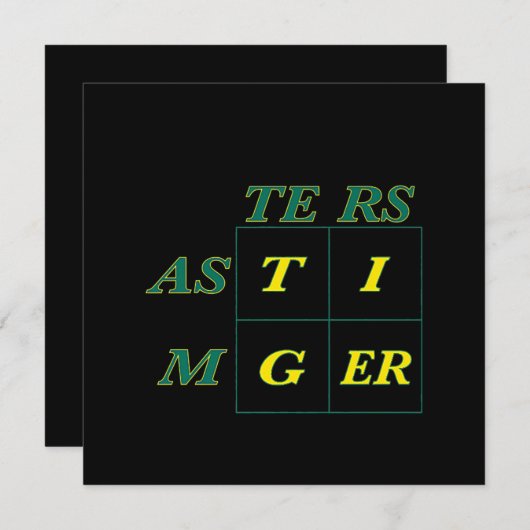 Invitation Masters de Tiger Goat Woods (Devant / Derrière)