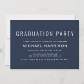 Invitation Masters Degree Photo Blue Graduation Party (Dos)