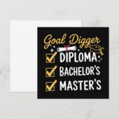Invitation Masters Graduation Goal Digger Mastered It Class  (Devant / Derrière)