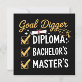 Invitation Masters Graduation Goal Digger Mastered It Class  (Devant)