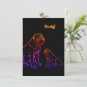 Invitation Mastiff Meilleurs amis de la fête des pères (Debout devant)