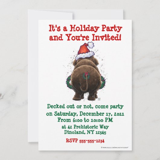 Invitation Mastodon festif (Dos)