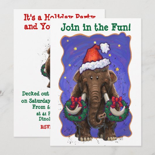 Invitation Mastodon festif (Devant / Derrière)