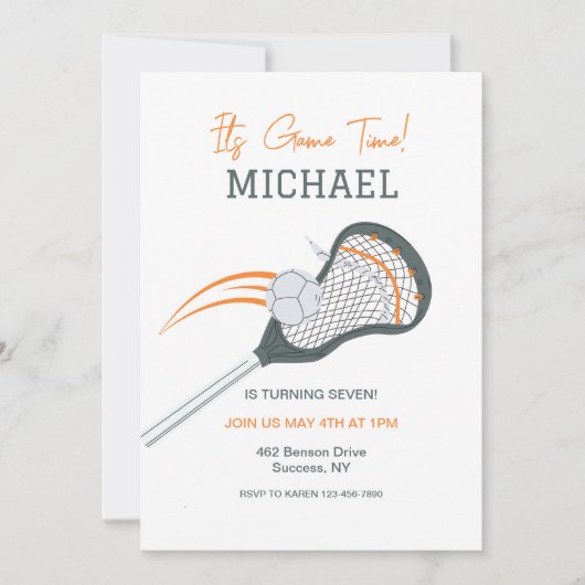 Invitation Match de crosse (Devant)