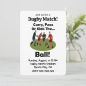 Invitation Match de Rugby Transporter Passer Ou Botter Le Bal (Debout devant)