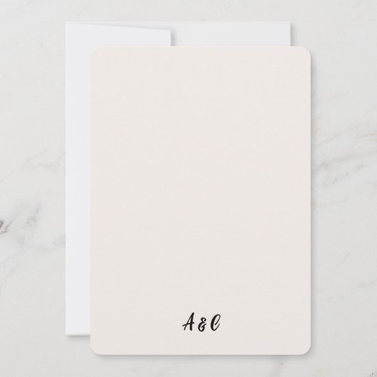 Invitation Match Fabriqué dans le ciel Retro Élégant Mariage  (Dos)