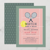 Invitation Match Fabriqué en Fête des mariées de court de ten (Devant / Derrière)