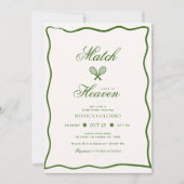 Invitation Match Fabriqué en Heaven Tennis Theme Fête des mar (Devant)