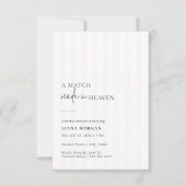 Invitation Match Made in Heaven Stripe Bridal Shower Invite (Devant)