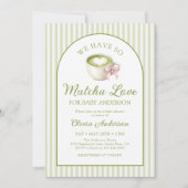 Invitation Matcha Green Tea Baby Shower  (Devant)