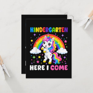 Invitation Maternelle me voilà Licorne Rentrée scolaire
