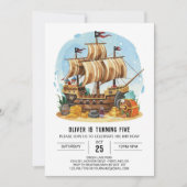Invitation Matey Custom Boat Pirate Anniversaire (Devant)
