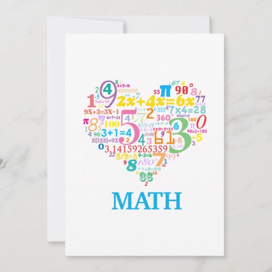 Invitation Math du cœur (Devant)