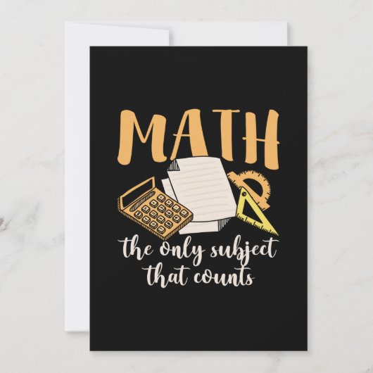 Invitation Math Enseignant Math Le Seul Sujet (Devant)