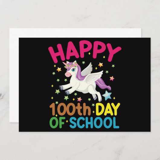 Invitation Math Formula 100 Jours D'École Drôle Enseignant Ma (Devant / Derrière)