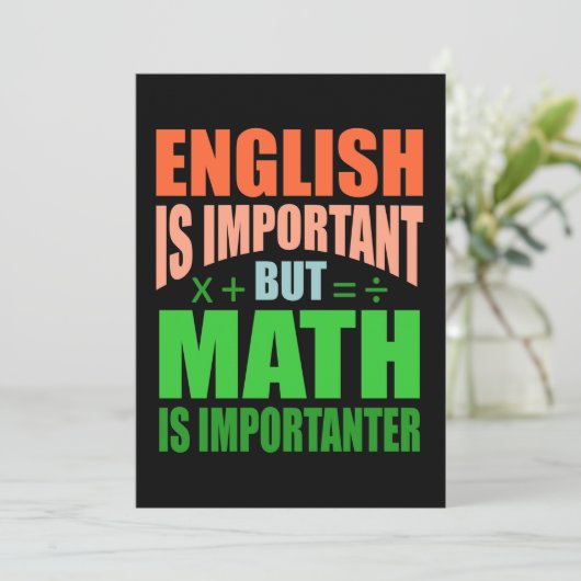 Invitation Math Is Importanter Teacher Mathematic Maths (Debout devant)