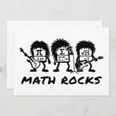 Invitation Math Rocks Academic Rock Band Humor (Devant / Derrière)