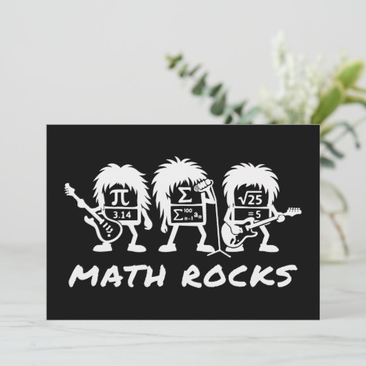 Invitation Math Rocks Academic Rock Band Humor (Debout devant)