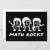 Invitation Math Rocks Academic Rock Band Humor (Devant / Derrière)