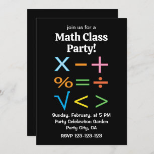 Invitation Mathématiques mathématiques symbole mathématiques 