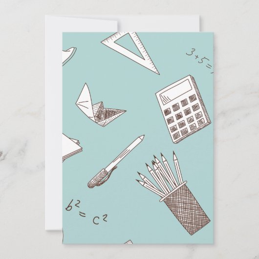 Invitation Mathématiques scolaires (Devant)